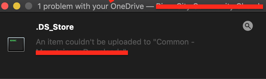 Get rid of .DS_Store messages in OneDrive